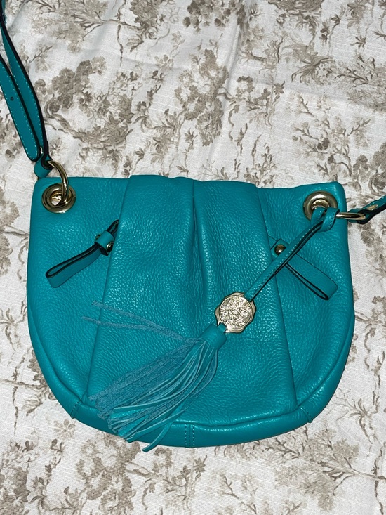 Vince Camuto Handbags - Vince Camuto- Teal Leather Tassel Crossbody Bag - Women